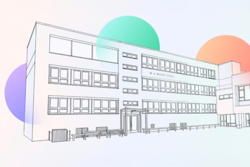 Illustration des Schulgebäudes